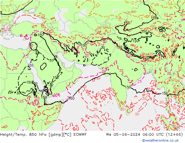 Z500/Rain (+SLP)/Z850 ECMWF We 05.06.2024 06 UTC