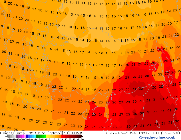 Z500/Rain (+SLP)/Z850 ECMWF Sex 07.06.2024 18 UTC