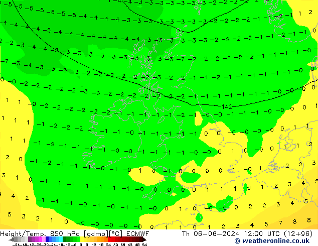 Z500/Rain (+SLP)/Z850 ECMWF  06.06.2024 12 UTC