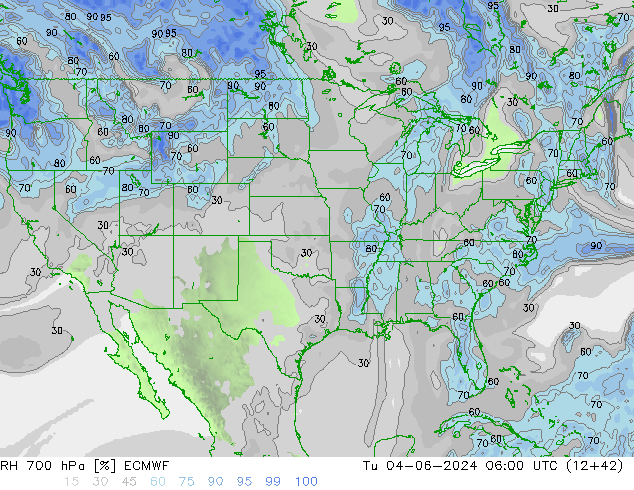 RV 700 hPa ECMWF di 04.06.2024 06 UTC