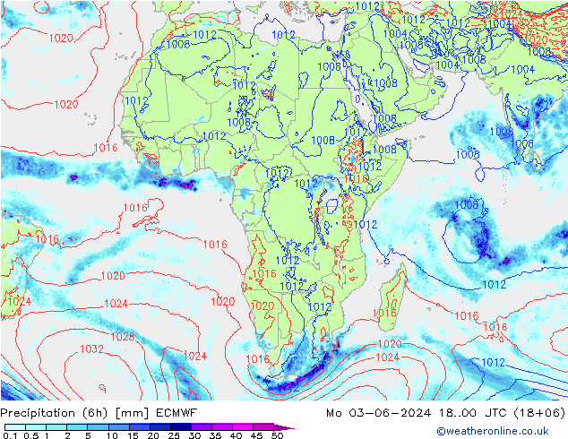 Z500/Regen(+SLP)/Z850 ECMWF ma 03.06.2024 00 UTC