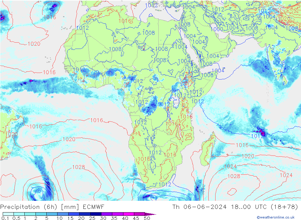 Z500/Rain (+SLP)/Z850 ECMWF Do 06.06.2024 00 UTC