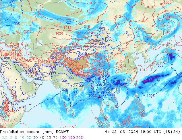 Precipitation accum. ECMWF  03.06.2024 18 UTC