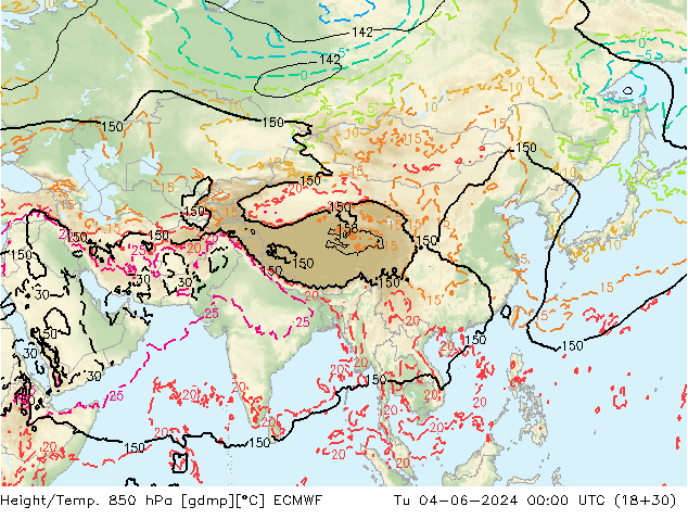 Z500/Rain (+SLP)/Z850 ECMWF Ter 04.06.2024 00 UTC