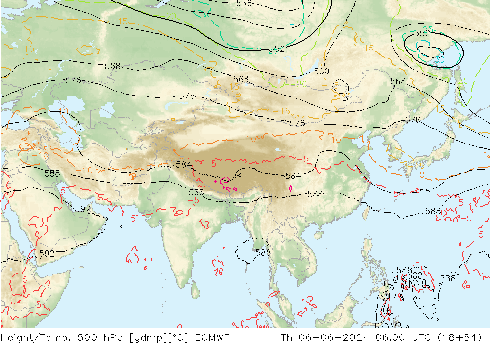 Z500/Rain (+SLP)/Z850 ECMWF  06.06.2024 06 UTC