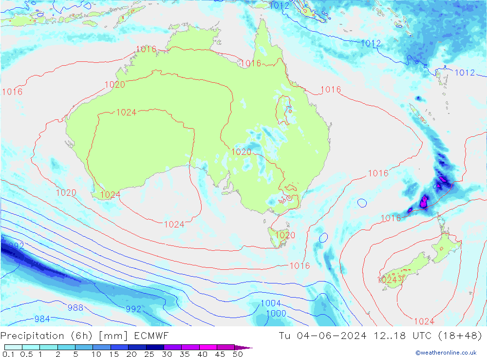 Z500/Rain (+SLP)/Z850 ECMWF Tu 04.06.2024 18 UTC