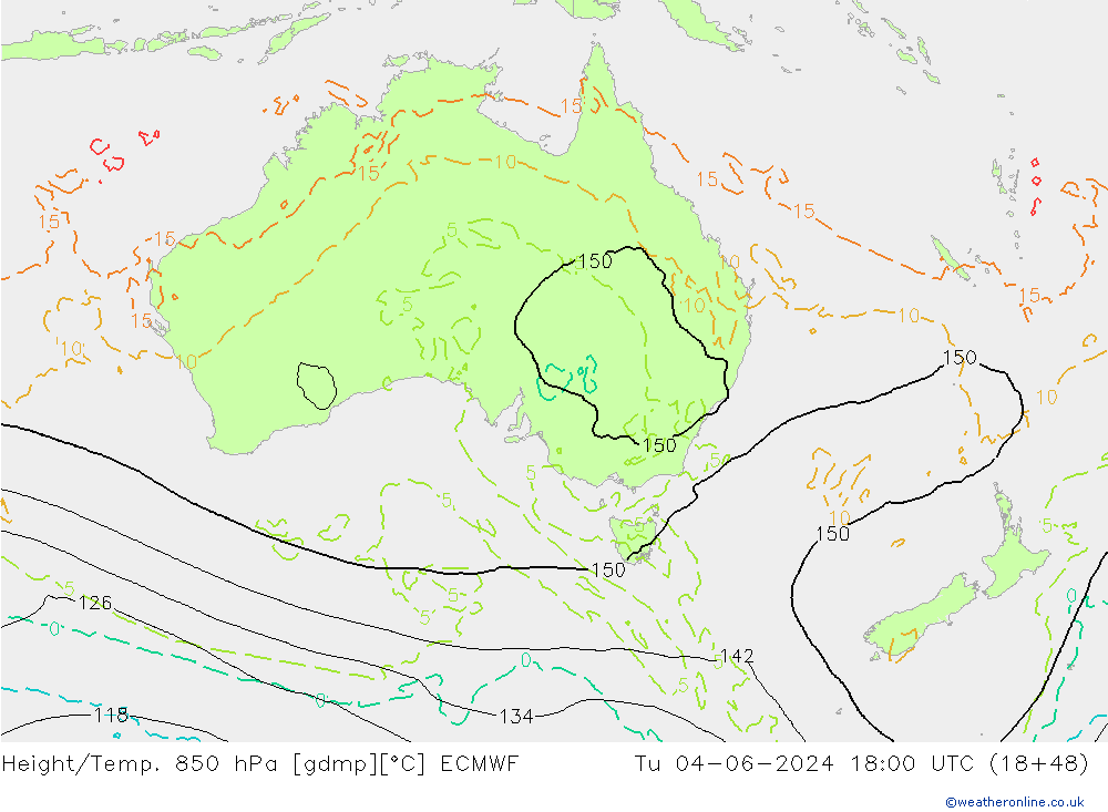 Z500/Rain (+SLP)/Z850 ECMWF Tu 04.06.2024 18 UTC