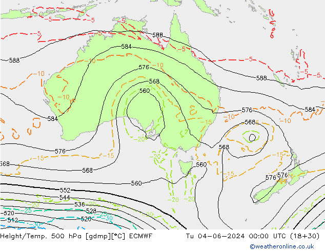 Z500/Rain (+SLP)/Z850 ECMWF mar 04.06.2024 00 UTC