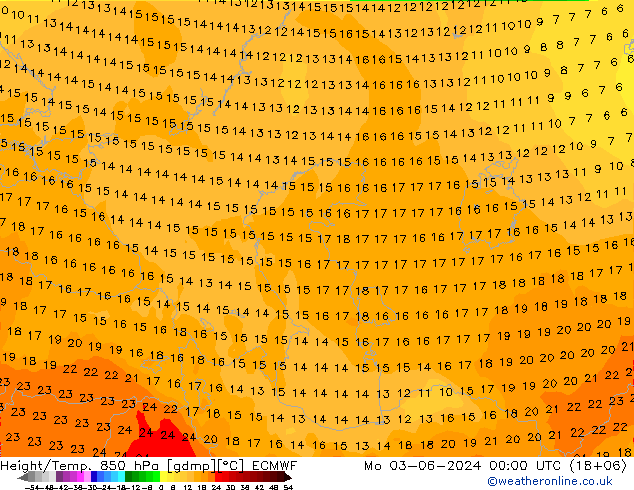 Z500/Rain (+SLP)/Z850 ECMWF Seg 03.06.2024 00 UTC