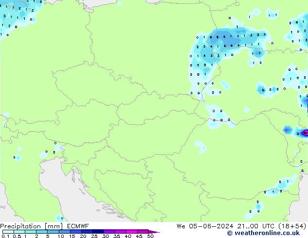Precipitation ECMWF We 05.06.2024 00 UTC