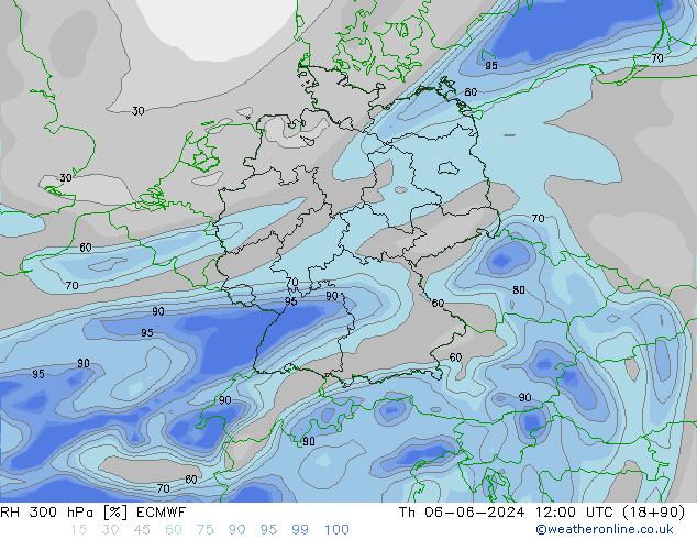 300 hPa Nispi Nem ECMWF Per 06.06.2024 12 UTC