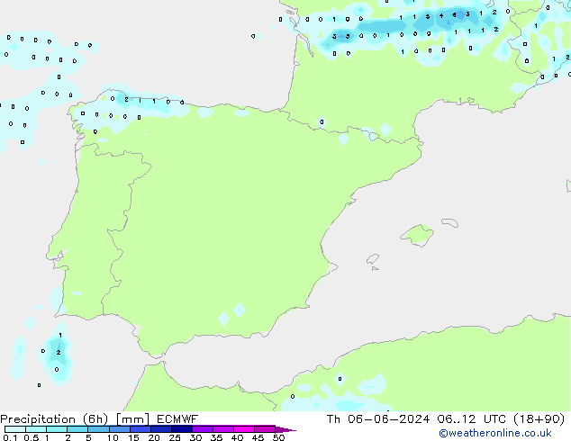 Z500/Rain (+SLP)/Z850 ECMWF jeu 06.06.2024 12 UTC