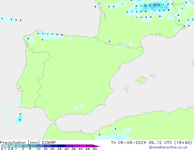 Précipitation ECMWF jeu 06.06.2024 12 UTC