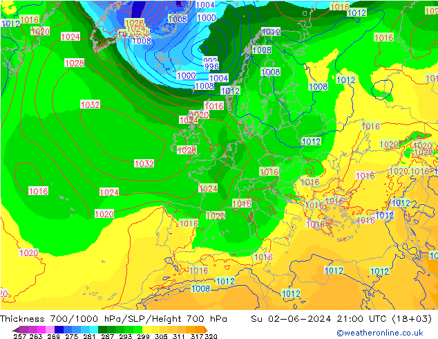 Thck 700-1000 hPa ECMWF  02.06.2024 21 UTC