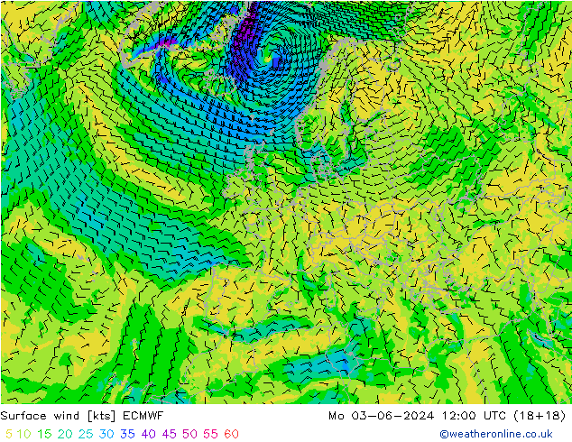 Bodenwind ECMWF Mo 03.06.2024 12 UTC