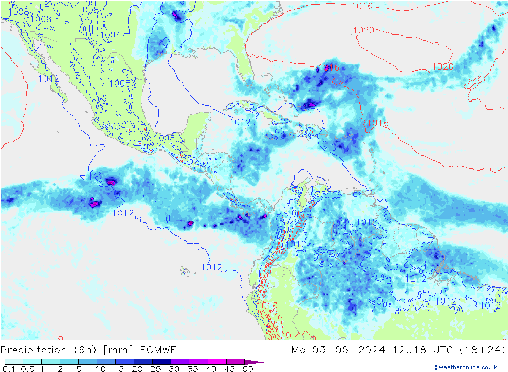 Z500/Regen(+SLP)/Z850 ECMWF ma 03.06.2024 18 UTC