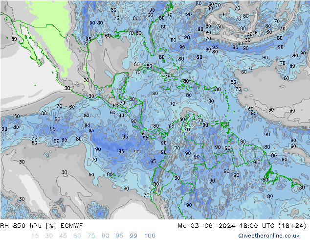 RH 850 hPa ECMWF Mo 03.06.2024 18 UTC