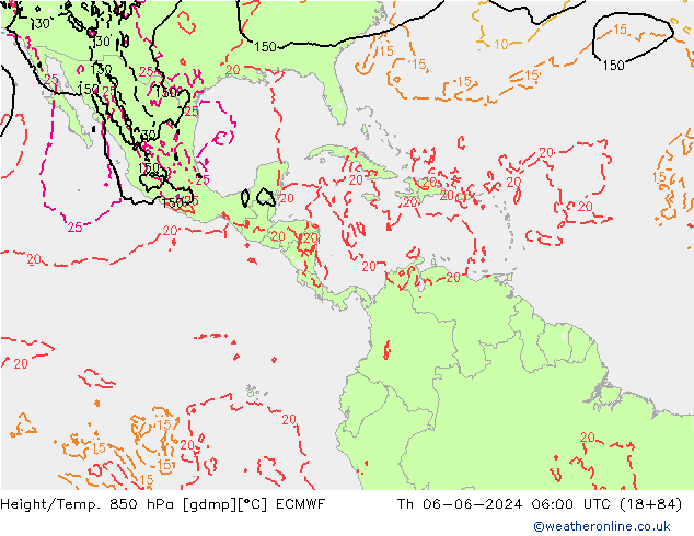 Z500/Rain (+SLP)/Z850 ECMWF чт 06.06.2024 06 UTC