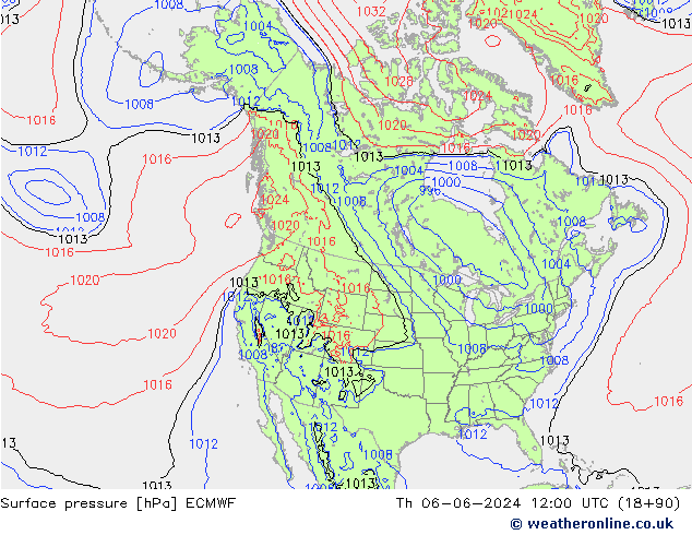 Bodendruck ECMWF Do 06.06.2024 12 UTC