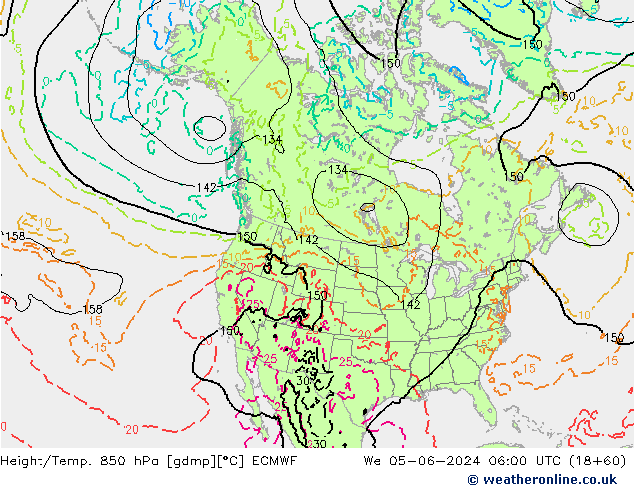 Z500/Rain (+SLP)/Z850 ECMWF St 05.06.2024 06 UTC