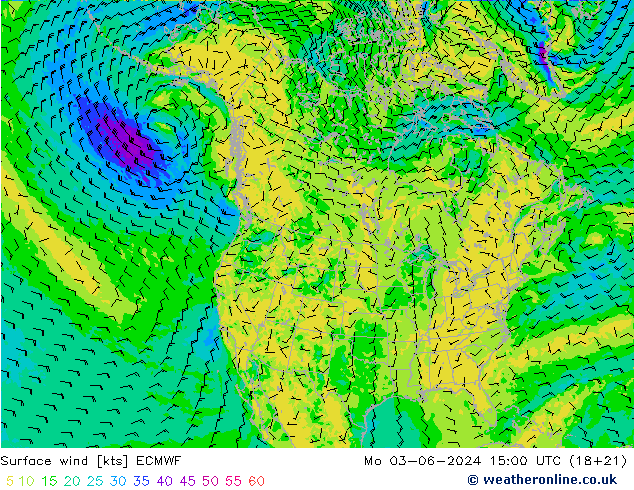 Surface wind ECMWF Mo 03.06.2024 15 UTC