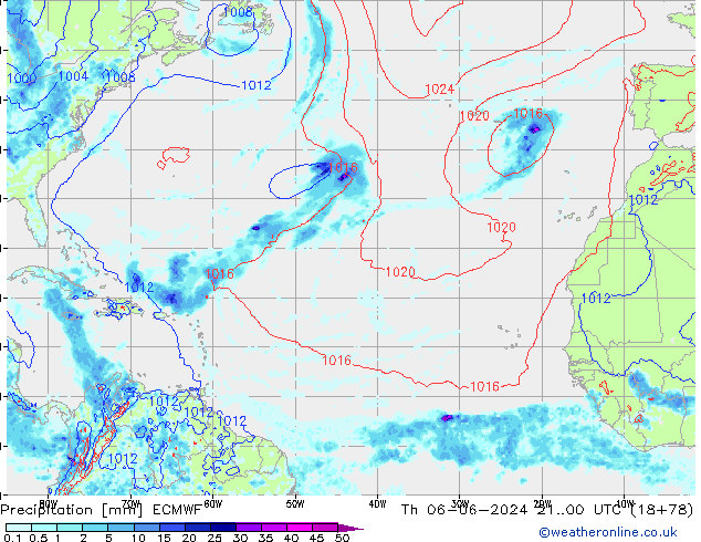 Precipitation ECMWF Th 06.06.2024 00 UTC