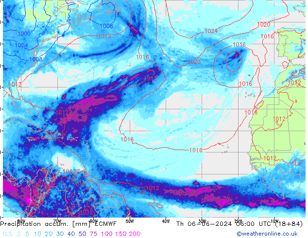 Totale neerslag ECMWF do 06.06.2024 06 UTC