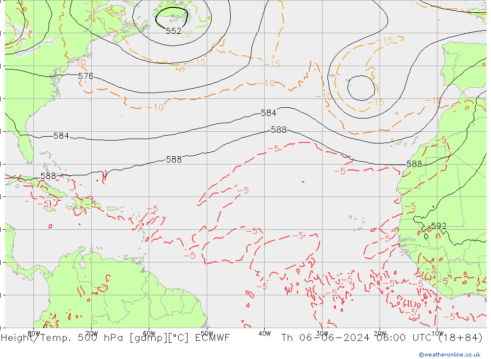 Z500/Regen(+SLP)/Z850 ECMWF do 06.06.2024 06 UTC