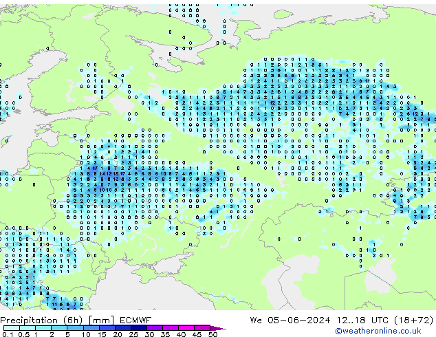 Z500/Rain (+SLP)/Z850 ECMWF śro. 05.06.2024 18 UTC