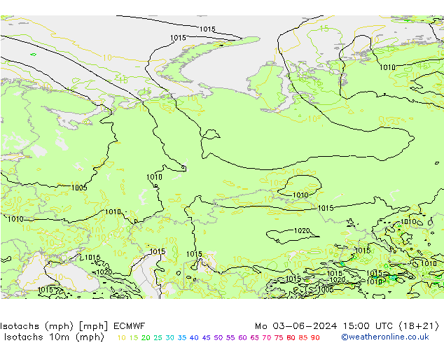 Isotachs (mph) ECMWF Mo 03.06.2024 15 UTC
