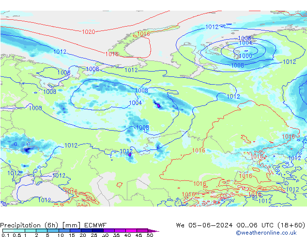 Z500/Rain (+SLP)/Z850 ECMWF mié 05.06.2024 06 UTC