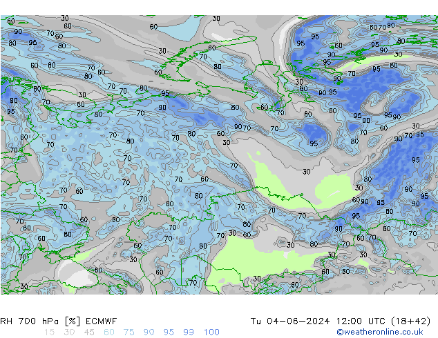 RV 700 hPa ECMWF di 04.06.2024 12 UTC