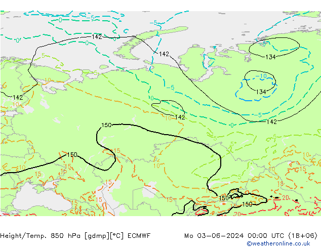 Z500/Rain (+SLP)/Z850 ECMWF lun 03.06.2024 00 UTC