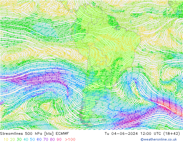 Rüzgar 500 hPa ECMWF Sa 04.06.2024 12 UTC