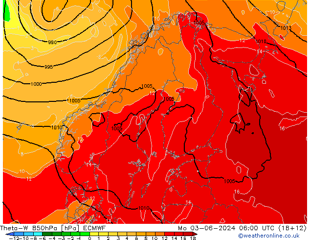 Theta-W 850hPa ECMWF ma 03.06.2024 06 UTC