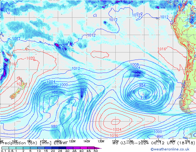 Z500/Regen(+SLP)/Z850 ECMWF ma 03.06.2024 12 UTC