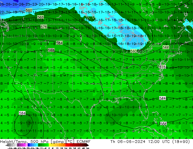 Z500/Yağmur (+YB)/Z850 ECMWF Per 06.06.2024 12 UTC