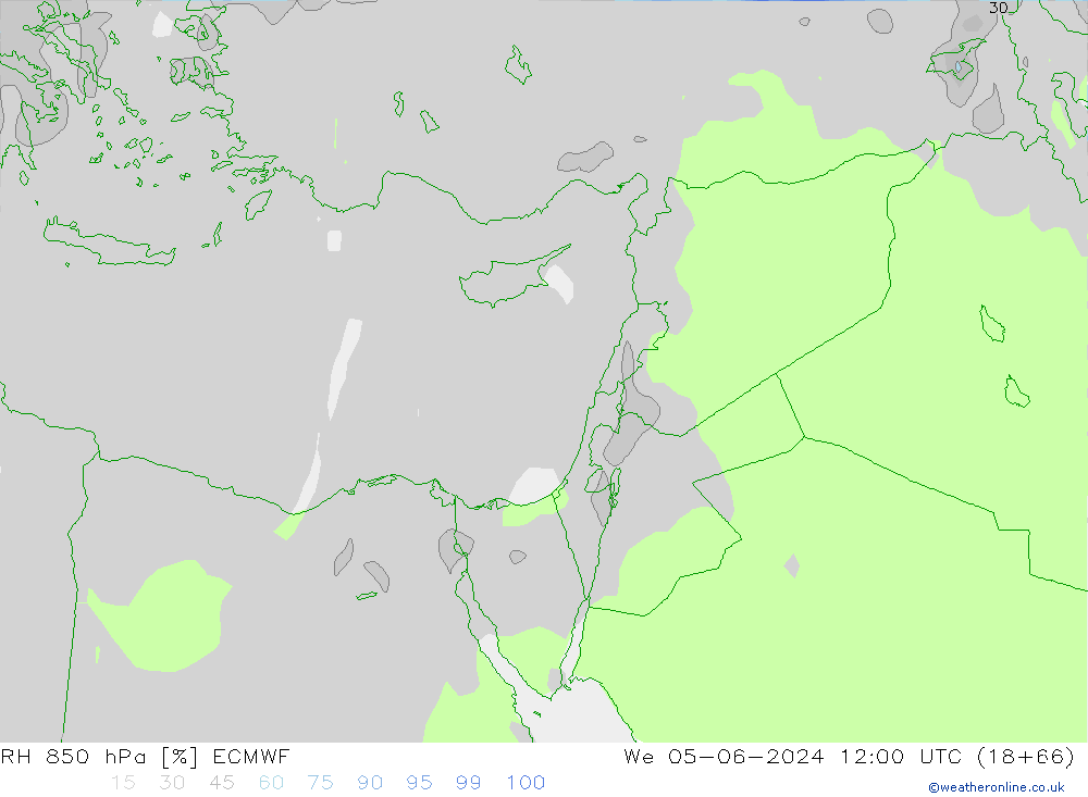 RH 850 hPa ECMWF  05.06.2024 12 UTC