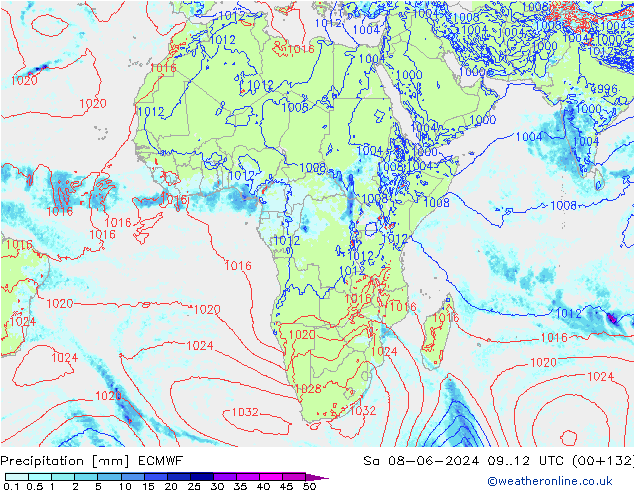 Yağış ECMWF Cts 08.06.2024 12 UTC