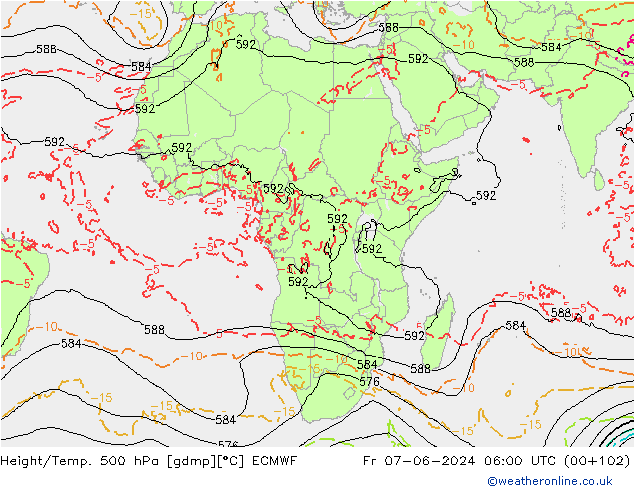 Z500/Yağmur (+YB)/Z850 ECMWF Cu 07.06.2024 06 UTC