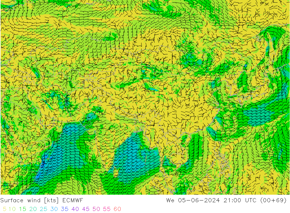  10 m ECMWF  05.06.2024 21 UTC