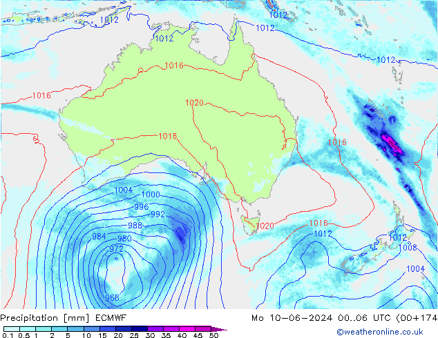 Precipitazione ECMWF lun 10.06.2024 06 UTC