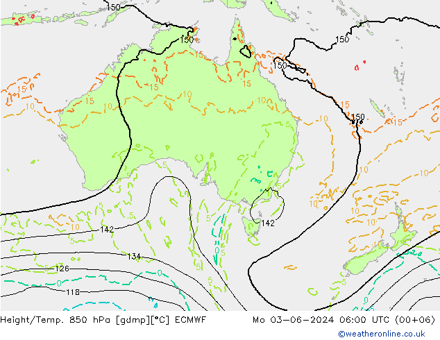 Z500/Rain (+SLP)/Z850 ECMWF Mo 03.06.2024 06 UTC