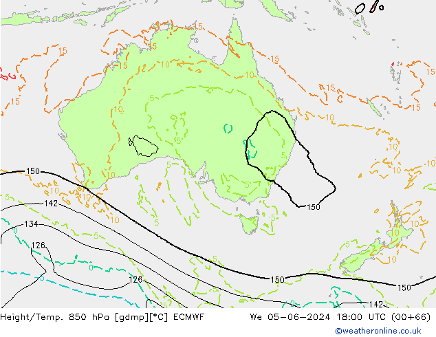 Z500/Rain (+SLP)/Z850 ECMWF St 05.06.2024 18 UTC
