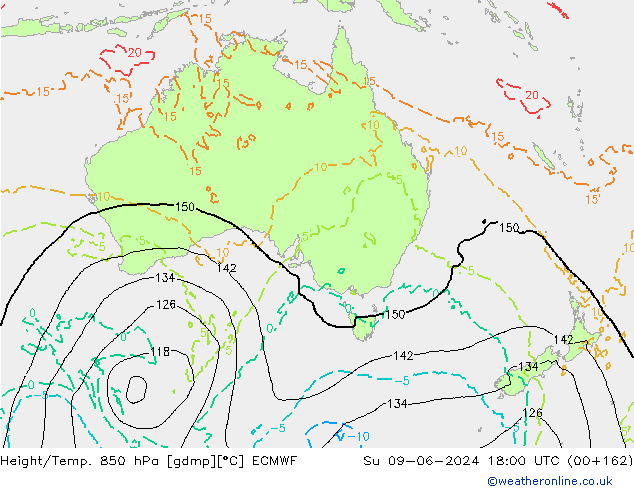 Z500/Rain (+SLP)/Z850 ECMWF nie. 09.06.2024 18 UTC