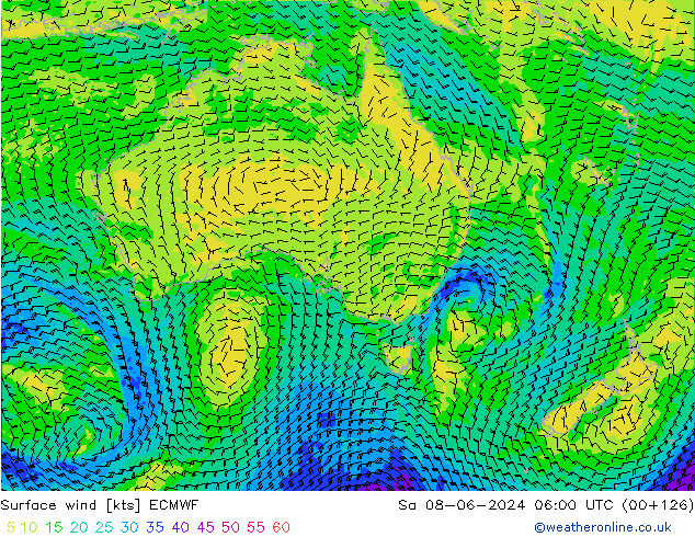 Bodenwind ECMWF Sa 08.06.2024 06 UTC