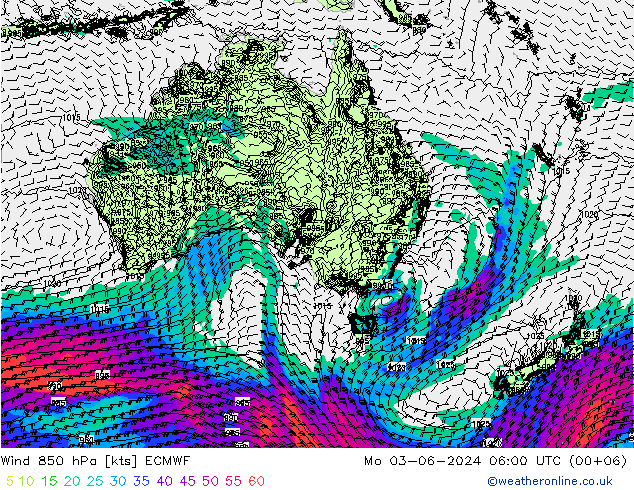 Wind 850 hPa ECMWF Mo 03.06.2024 06 UTC