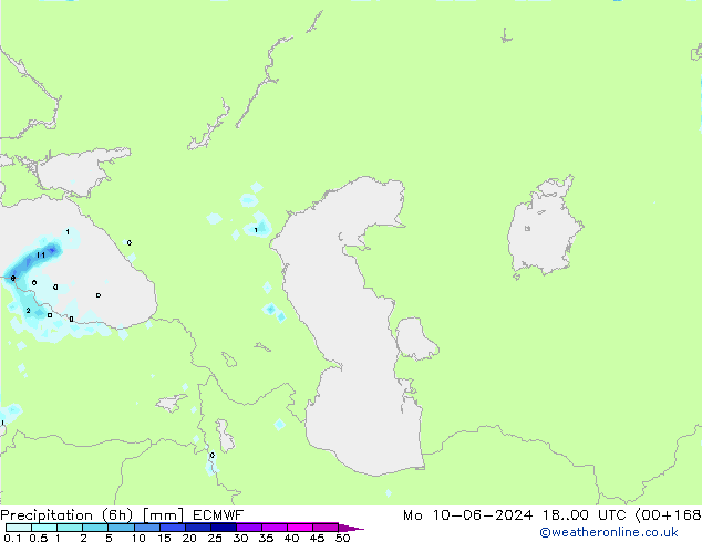 opad (6h) ECMWF pon. 10.06.2024 00 UTC