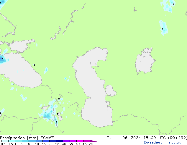 Precipitación ECMWF mar 11.06.2024 00 UTC