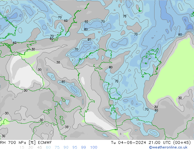 RV 700 hPa ECMWF di 04.06.2024 21 UTC